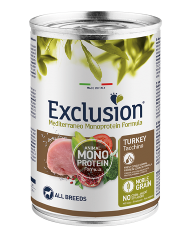 exclusion dog 400gr adult all breeds monoproteico tacchino ngaua40