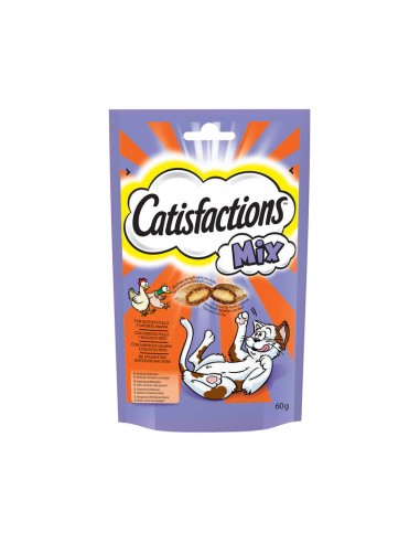 catisfaction cat snack mix pollo/anatra 60gr 277523