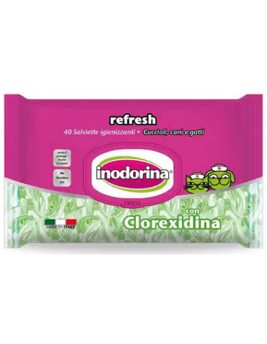 salviette inodorina refresh clorexidina 40 pezzi 230.0030.004 off