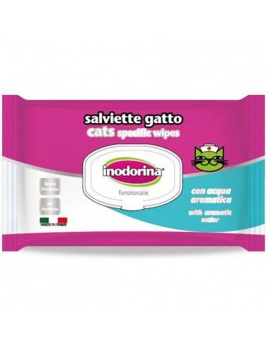 salviette inodorina per gatto acqua aromatica 40pz 230.0130.004