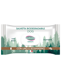 salviette inodorina green biodegradabili illuminante con lino e rosmarino 30 pezzi 230.0140.002