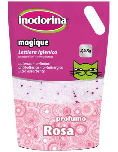 lettiera profumata rosa inodorina magique 5lt 120.0010.005