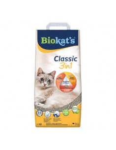 lettiera biokat's natural classic 3 in 1 agglomerante 10kg off 3x2