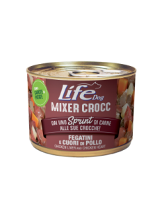 lifedog 150gr mixer crocc fegatini e cuori di pollo 20074