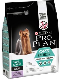 pro plan dog 2,5kg adult small/mini tacchino opti digest grain free 12384751