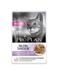 pro plan cat 85gr busta adult delicate teneri pezzetti con tacchino in salsa