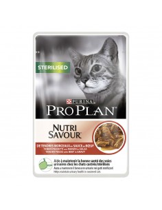 pro plan cat 85gr busta adult sterilised teneri pezzetti con manzo in salsa