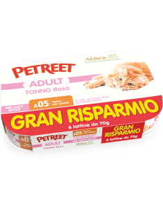 petreet nat 6x70gr tonno rosa con carote a53078