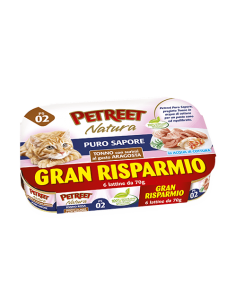 petreet nat 6x70gr tonno...
