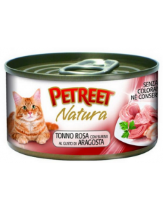 petreet nat 70gr tonno rosa e surimi gusto aragosta a53061