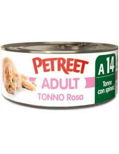 petreet nat 70gr tonno rosa e spinaci a53073