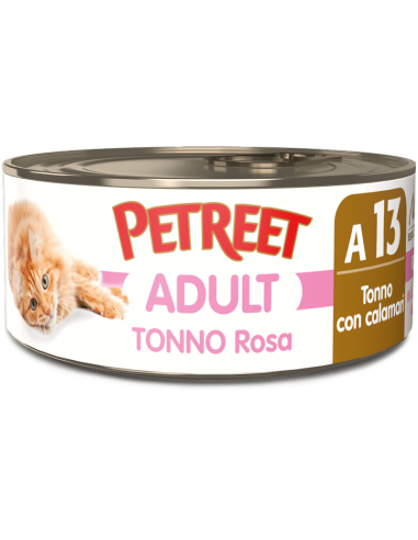 petreet nat 70gr tonno rosa e calamari a53072