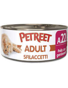 petreet nat 70gr sfilaccetti pollo e gamberetti a53523 (ex a53516)