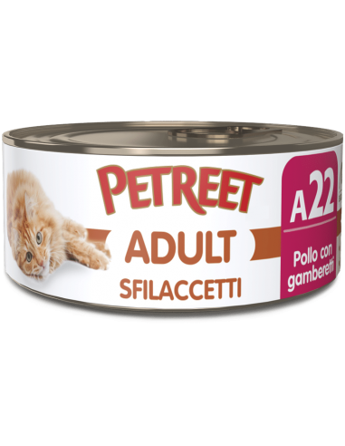 petreet nat 70gr sfilaccetti pollo e gamberetti a53523 (ex a53516)