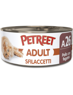 petreet nat 70gr sfilaccetti pollo e fegatini a53527 (ex a53520)