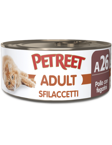 petreet nat 70gr sfilaccetti pollo e fegatini a53527 (ex a53520)