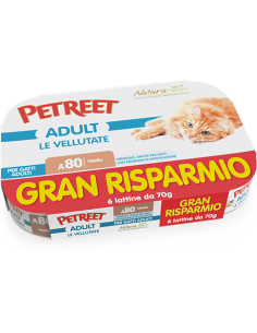 petreet nat le vellutate 6x70gr vitello a53143