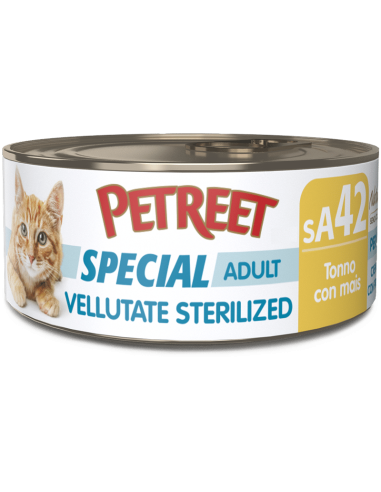 petreet nat vellutate sterilized 70gr tonno mais a53172