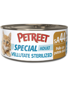 petreet nat vellutate sterilized 70gr pollo con patate dolci a53174