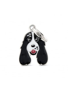 MY FAMILY MEDAGLIA COCKER BIANCO/NERO MF12WHITEBLACK