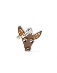 MY FAMILY MEDAGLIA PINSCHER MARRONE MF26BROWN ( INCISIONE MASSIMO 2 RIGHE )