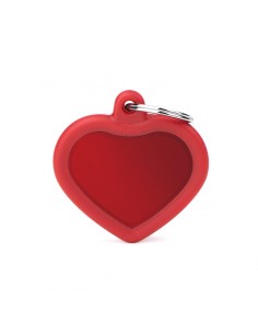MY FAMILY MEDAGLIA CUORE ALLUMINIO ROSSO CON GOMMA HUSHTAG HTA02RED