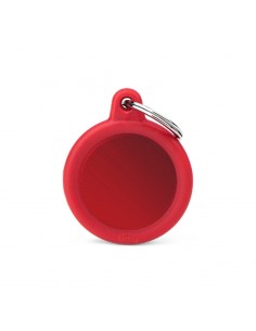 MY FAMILY MEDAGLIA CERCHIO ALLUMINIO ROSSO CON GOMMA HUSHTAG HTA04RED