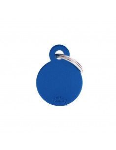 MY FAMILY MEDAGLIA CERCHIO PICCOLO BLU BASIC ALLUMINIO MFB13