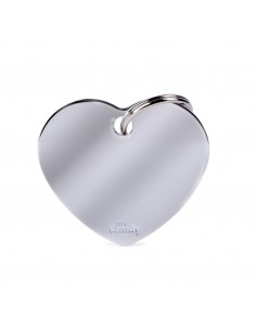 MY FAMILY MEDAGLIA CUORE GRANDE BASIC CHROME MFB26
