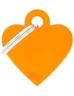 MY FAMILY MEDAGLIA CUORE GRANDE ARANCIONE BASIC ALLUMINIO MFB69