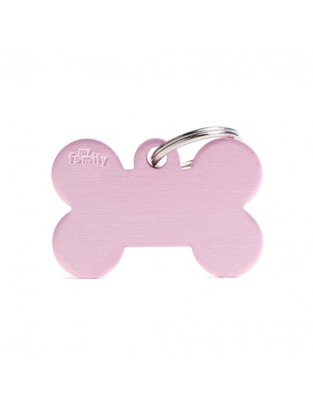 MY FAMILY MEDAGLIA OSSO GRANDE ROSA BASIC ALLUMINIO MFB09