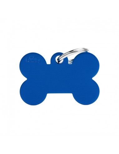 MY FAMILY MEDAGLIA OSSO GRANDE BLU BASIC ALLUMINIO MFB08