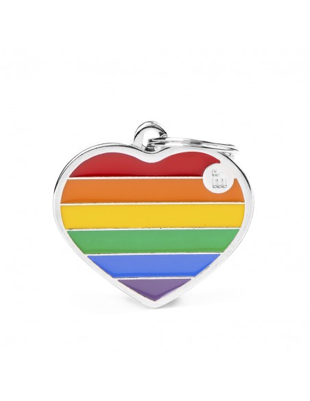 MY FAMILY MEDAGLIA RAINBOW COLLECTION CUORE L BH54H