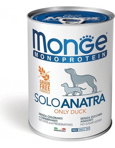 monge dog 400gr adult monoprotein solo anatra