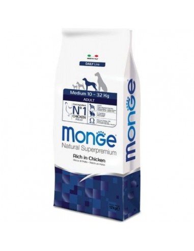 monge dog 3kg adult medium daily line pollo