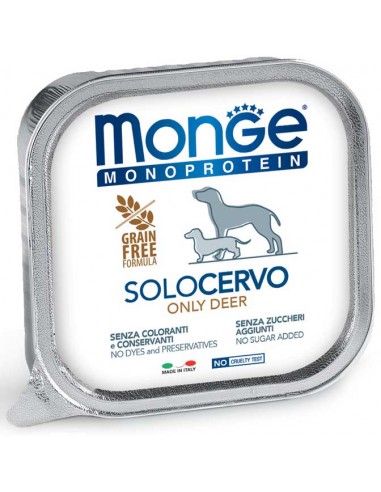 monge dog 150gr monoproteico 100% solo cervo