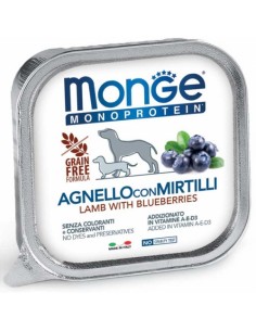 monge dog 150gr frutta monoprotein agnello mirtilli