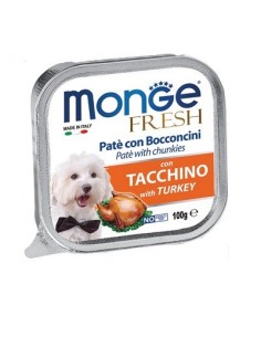 monge dog 100gr fresh pate' vaschetta bocconcini tacchino