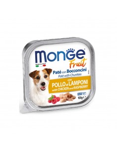 monge dog 100gr fruit pate' bocconcini pollo & lamponi