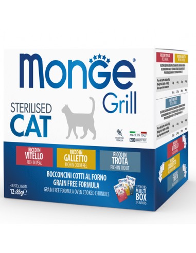 monge cat sterilised grill multipack...