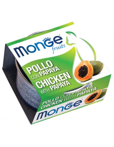 monge cat fruits 80gr pollo con papaya