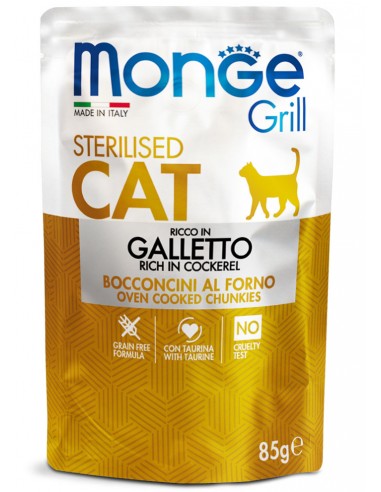 monge cat 85gr busta grill sterilised galletto