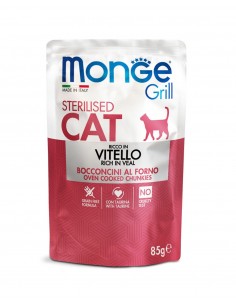 monge cat 85gr busta grill sterilised vitello