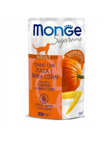 monge cat 80gr busta supreme tonno zucca baby corn