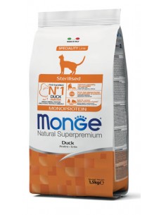 monge cat 1,5kg sterilised anatra monoprotein