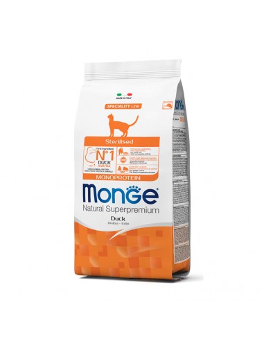 monge cat 10kg adult sterilised anatra
