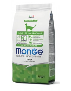 monge cat 1,5kg adult coniglio monoprotein