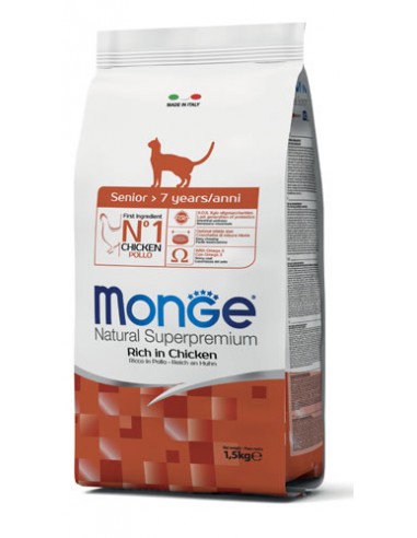 monge cat 1,5kg senior 7 anni pollo
