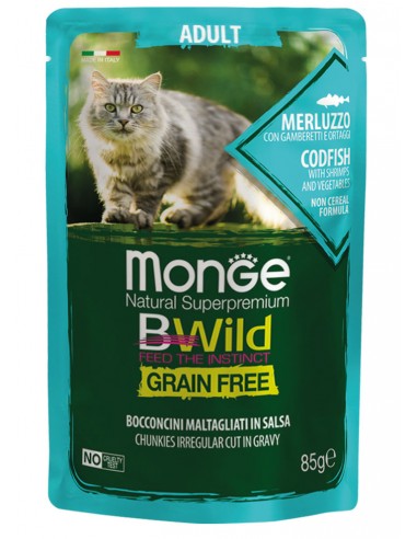monge cat 100gr bwild adult...