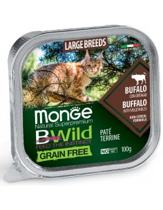 monge cat 100gr bwild large breed bufalo/ortaggi